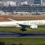 Etihad Airways Boeing 777 on the runway