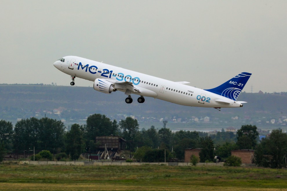 An image of Ikrut's New MC-21 Taking Off On A Test Flight