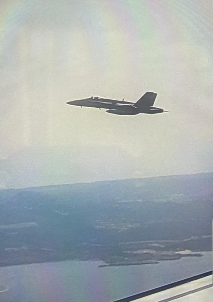 Easyjet intercept by F-18 fighter jet