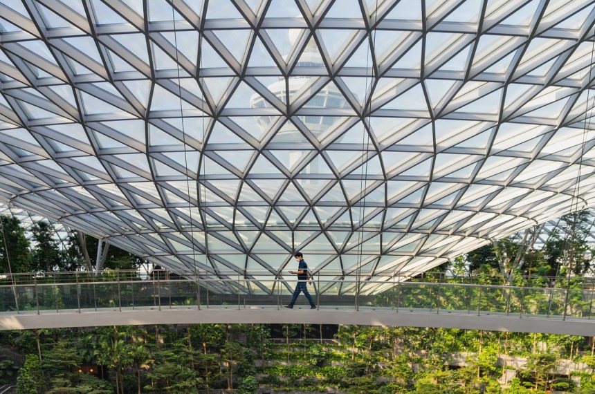 Inside Singapore Airport.