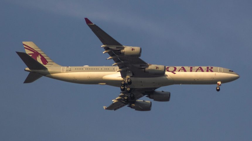 Qatar Amiri Flight Airbus A340-541 A7-HHH Landing at Dhaka Airport.