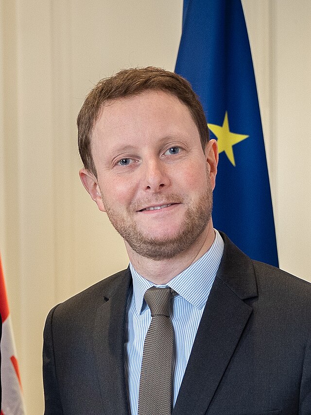 The image of French Transport Minister, Clément Beaune in Paris.