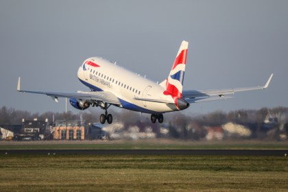 Netherland, Amsterdam - 26.03.2017: Embraer ERJ-170 British Airways in Amsterdam Schiphol Airport 26.03.2017 in Amsterdam