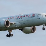 London, UK - May 29, 2023: Boeing 787 dreamliner Air Canada approaching to London Heathrow airport.