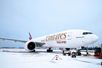 the Emirates SkyCargo EK9370 on snow