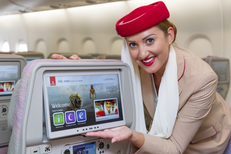 ICE in-flight entertainment © Emirates