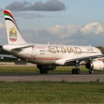 Etihad Airways Airbus A320 on the runway