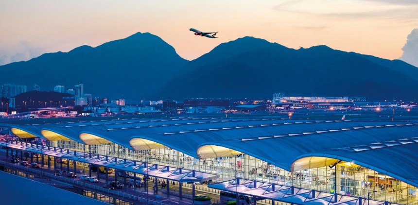 Hong Kong International Airport Night