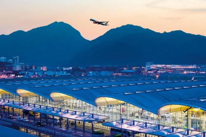 Hong Kong International Airport Night