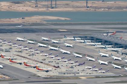 HKIA airrcafts parked