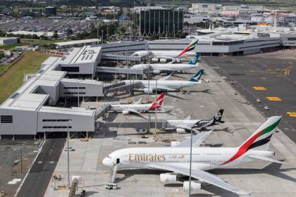 Aerial view of Auckland Airport