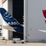 An Airbus A350-1000 in Hangar 96, Sydney Airport, for the announcement of Project Sunrise. The launch of the highly anticipated direct-flights from Sydney promise to increase global connectivity