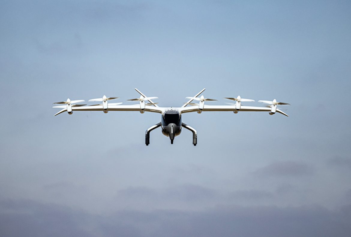 The Archer Midnight VTOL aircraft in flight. 