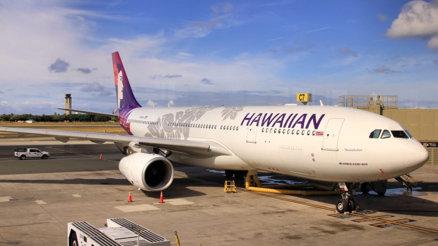 Hawaiian Airlines Airbus A330 on the runway