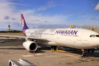 Hawaiian Airlines Airbus A330 on the runway