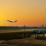 A airplane taking off from London Airport by Quintin Geller