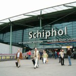 The entrance to Schiphol Airport