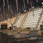 An interior shot of Shanghai Pudong International Airport